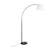 LumiSource March Floor Lamp, Black Marble/Black/White Linen