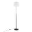 LumiSource March Floor Lamp, Black Marble/Black/White Linen