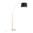 LumiSource March Floor Lamp, White/Antique Brass/Black Linen - LFL-MARCHWMABBK