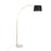 LumiSource March Floor Lamp, White/Antique Brass/Black Linen