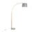 LumiSource March Floor Lamp, White/Antique Brass/Grey Linen