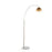 LumiSource March Floor Lamp, White Marble/Nickel/Antique Brass