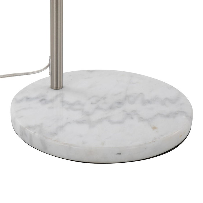 LumiSource March Floor Lamp, White Marble/Nickel/Antique Brass