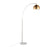 LumiSource March Floor Lamp, White Marble/Nickel/Antique Brass