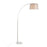 LumiSource March Floor Lamp in White Marble/Nickel/Grey Linen