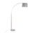 LumiSource March Floor Lamp in White Marble/Nickel/Grey Linen