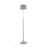 LumiSource March Floor Lamp in White Marble/Nickel/Grey Linen