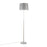 LumiSource March Floor Lamp in White Marble/Nickel/Grey Linen