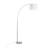 LumiSource March Floor Lamp in White Marble/Nickel/White Linen - LFL-MARCHWMNIW