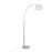 LumiSource March Floor Lamp in White Marble/Nickel/White Linen