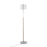 LumiSource March Floor Lamp in White Marble/Nickel/White Linen