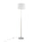 LumiSource March Floor Lamp in White Marble/Nickel/White Linen