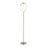 LumiSource Moon Floor Lamp in Nickel/Frosted Glass