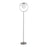 LumiSource Moon Floor Lamp in Nickel/Frosted Glass