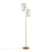 LumiSource Rhonda Floor Lamp in Gold Metal/White Shade