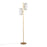 LumiSource Rhonda Floor Lamp in Gold Metal/White Shade
