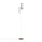 LumiSource Rhonda Floor Lamp in Brushed Nickel/White Shade - LFL-RHONDANIW