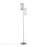 LumiSource Rhonda Floor Lamp in Brushed Nickel/White Shade