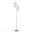LumiSource Rhonda Floor Lamp in Brushed Nickel/White Shade
