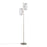 LumiSource Rhonda Floor Lamp in Brushed Nickel/White Shade