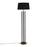 LumiSource Ribbon Floor Lamp, Gold/Black Ribbon/Black Linen