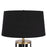 LumiSource Ribbon Floor Lamp, Gold/Black Ribbon/Black Linen