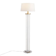 LumiSource Rope Floor Lamp, Natural Wood/White Metal - LFL-ROPEWNAW
