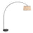 LumiSource Salon Floor Lamp in Black Metal/Natural Rattan - LFL-SALONBKRTNA