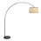 LumiSource Salon Floor Lamp in Black Metal/Natural Rattan