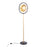 LumiSource Selene Floor Lamp, Black Metal/Gold Metal