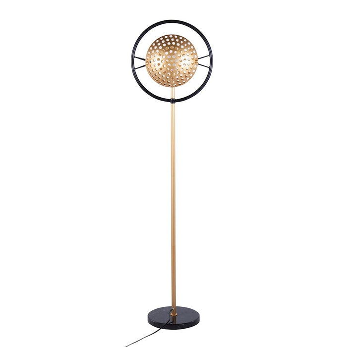 LumiSource Selene Floor Lamp, Black Metal/Gold Metal