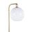 LumiSource Symbol Floor Lamp/Side Table, Clear/Gold/Black/White