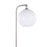LumiSource Symbol Floor Lamp/Side Table, Clear/Nickel/Black/WH