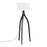 LumiSource Wishbone Floor Lamp, Black Wood/White Fabric - LFL-WSHBNFL2BKW