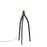 LumiSource Wishbone Floor Lamp, Black Wood/White Fabric