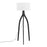LumiSource Wishbone Floor Lamp, Black Wood/White Fabric