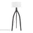 LumiSource Wishbone Floor Lamp, Black Wood/White Fabric