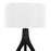 LumiSource Wishbone Floor Lamp, Black Wood/White Fabric