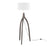 LumiSource Wishbone Floor Lamp, Grey Washed Wood/White Fabric - LFL-WSHBNFL2LGYW