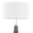 LumiSource Wishbone Floor Lamp, Grey Washed Wood/White Fabric