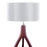 LumiSource Wishbone Floor Lamp, Walnut Wood/Grey Fabric