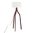 LumiSource Wishbone Floor Lamp, Walnut Wood/White Fabric