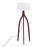 LumiSource Wishbone Floor Lamp, Walnut Wood/White Fabric