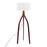 LumiSource Wishbone Floor Lamp, Walnut Wood/White Fabric