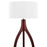 LumiSource Wishbone Floor Lamp, Walnut Wood/White Fabric