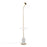 LumiSource Ana Floor Lamp, Gold/White Marble Base/White Wood