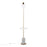 LumiSource Ana Floor Lamp, Gold/White Marble Base/White Wood