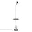 LumiSource Ana Floor Lamp, Black/White Marble Base/Black Wood
