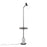 LumiSource Ana Floor Lamp, Black/White Marble Base/Black Wood