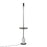 LumiSource Ana Floor Lamp, Black/White Marble Base/Black Wood